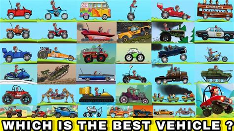 hill climbing best vehicle|hill climb racing big vehicles.